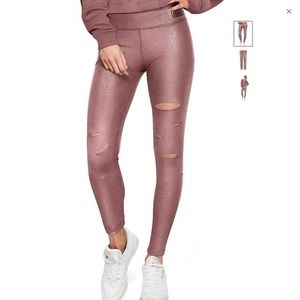 Victorias Secret Pink Foil Slashed Legging